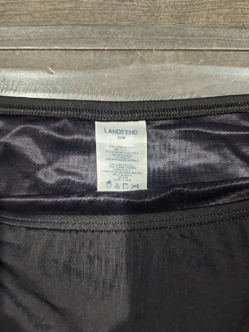 Lands' End Black Coverup Skirt